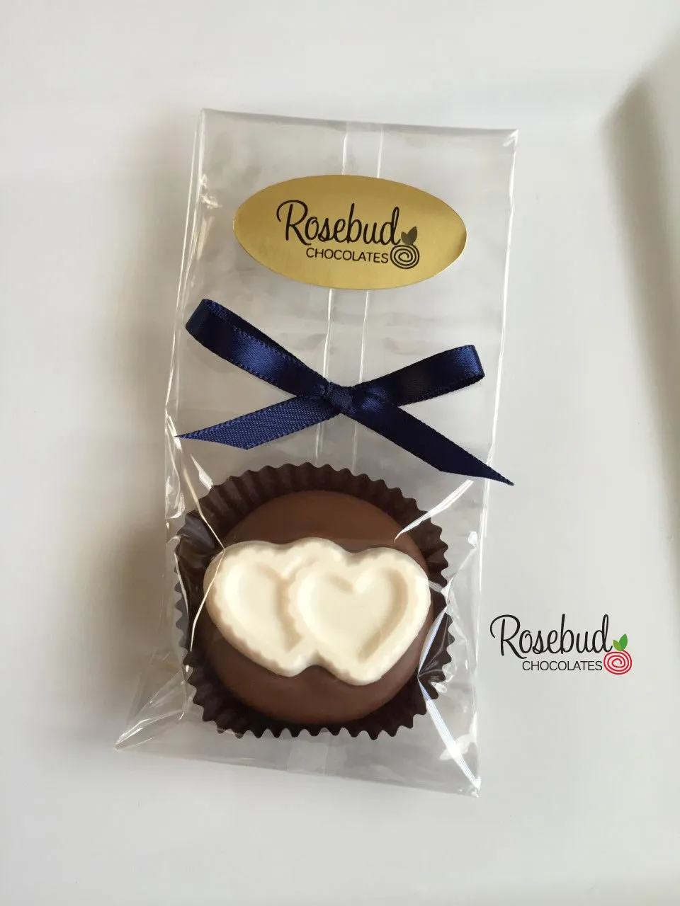 12 DOUBLE HEARTS Chocolate Covered Oreo Cookie Candy Party Favors