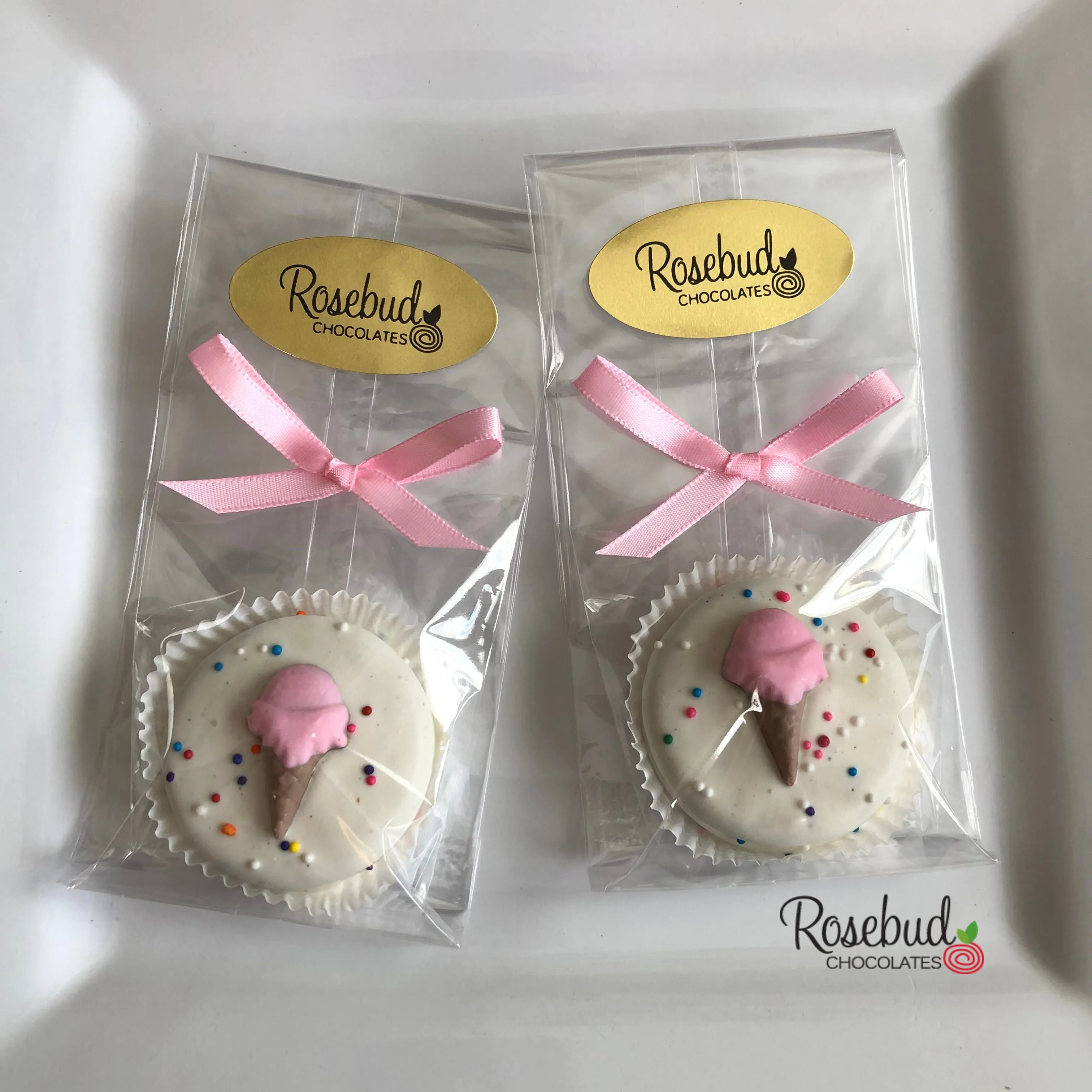 12 ICE CREAM CONE Chocolate Covered Oreo Cookie Birthday Party Candy Favors