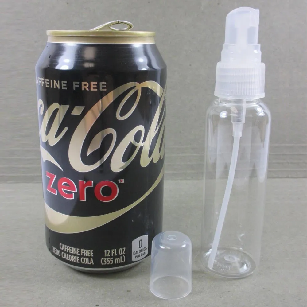 12 Lot Plastic Spray Bottles 2 oz PET Clear Mist Sprayer TSA Empty Travel Refill