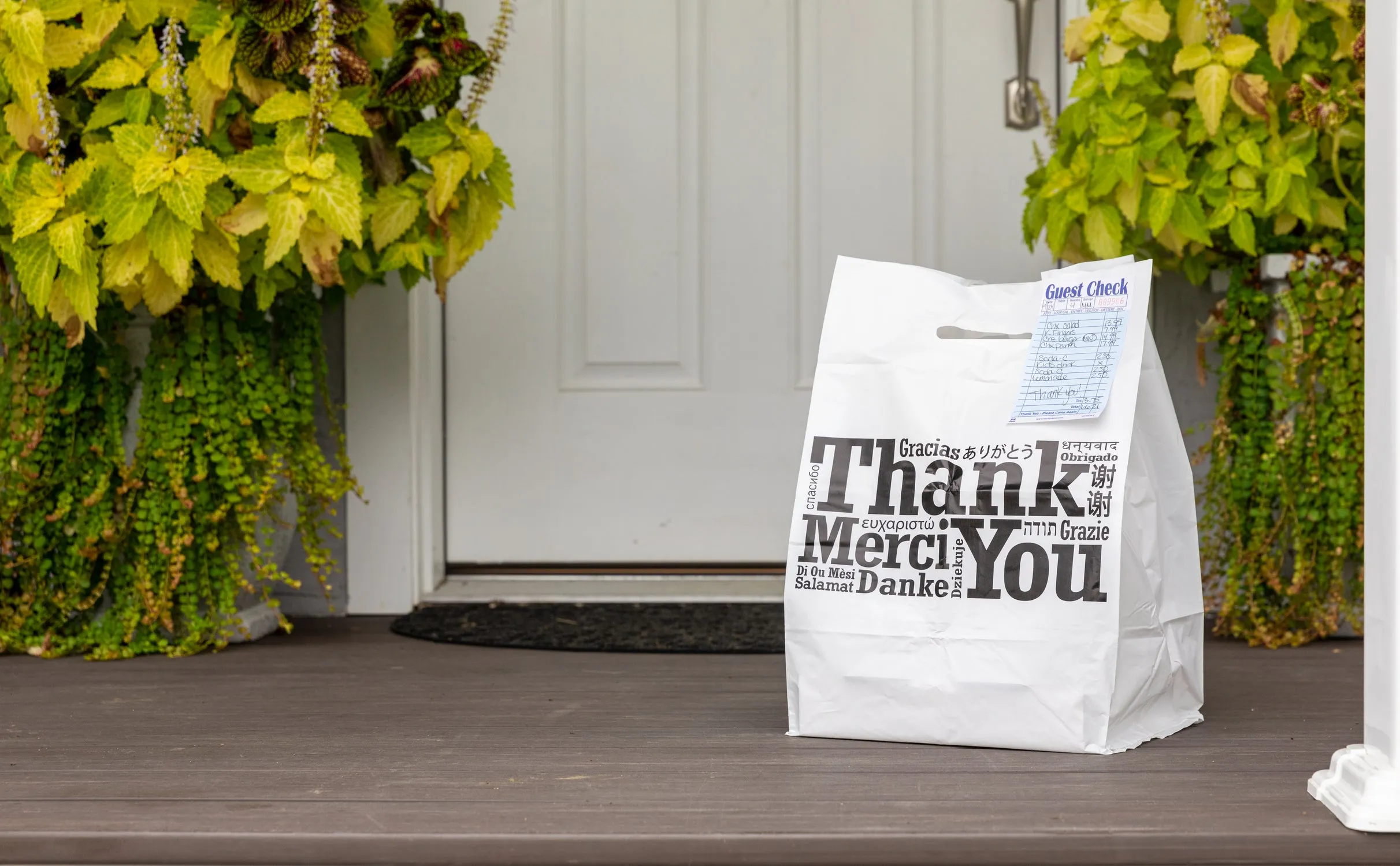 12" x 10" x 17" Die Cut Handled Multilingual Shopping Bags, Case of 200