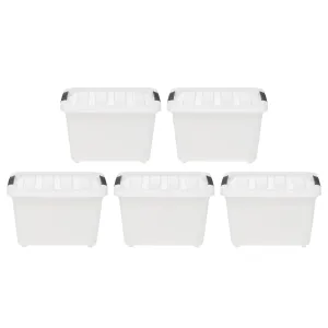 17 Quart Stack & Pull  Natural Nesting Black Latching Storage Container [ Part of 5 ]