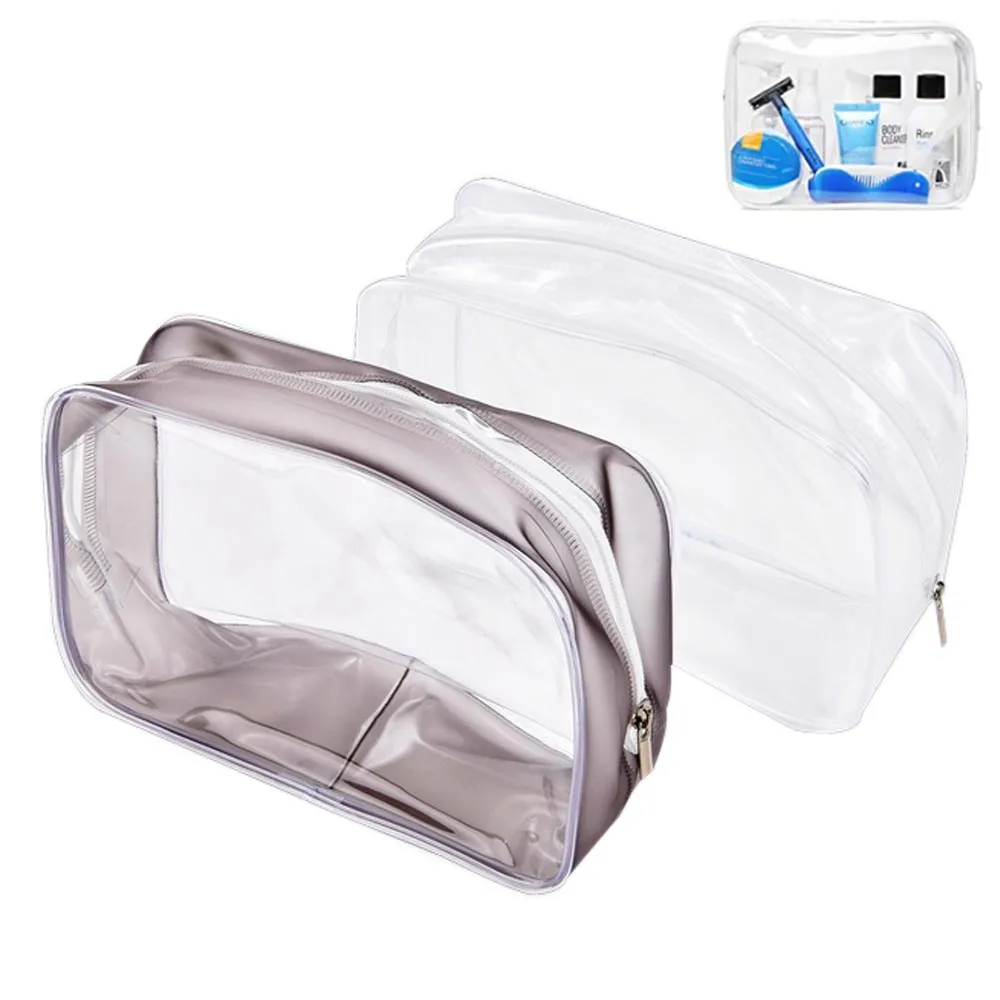 1PC Clear Toiletry Bag Zipper Purse Carry Pouch Travel Makeup Cosmetic Organizer