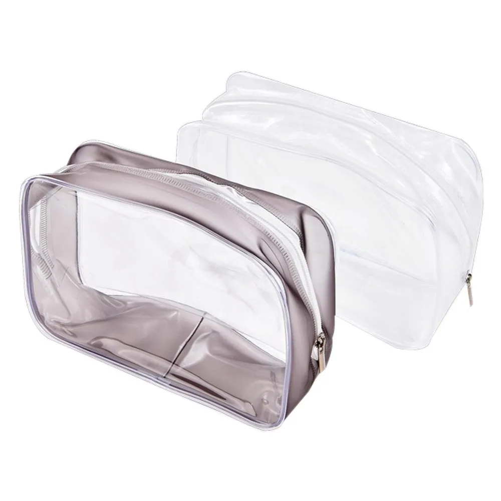 1PC Clear Toiletry Bag Zipper Purse Carry Pouch Travel Makeup Cosmetic Organizer
