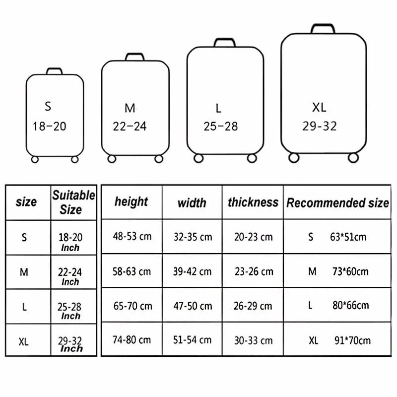 22-24 Inch Travel Suitcase Dust Covers - Elastic & Abrasion-resistant