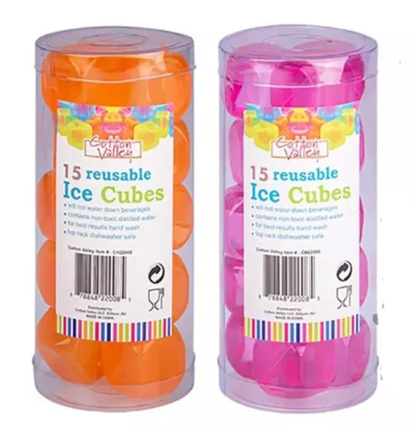 30 Pieces Plastic Reusable Ice Cubes Coolers Refreeze BPA FREE (2 pack) - New