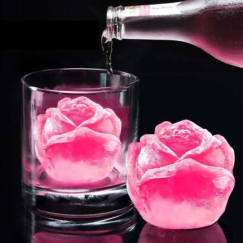 3D Silicone Rose Shape Ice Cube Maker