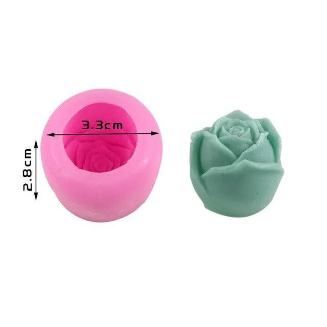 3D Silicone Rose Shape Ice Cube Maker