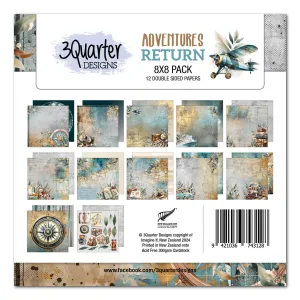3Quarter Designs Adventures Return 8x8 Paper Pack