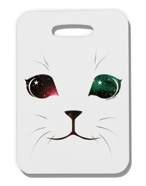 Adorable Space Cat Thick Plastic Luggage Tag by
