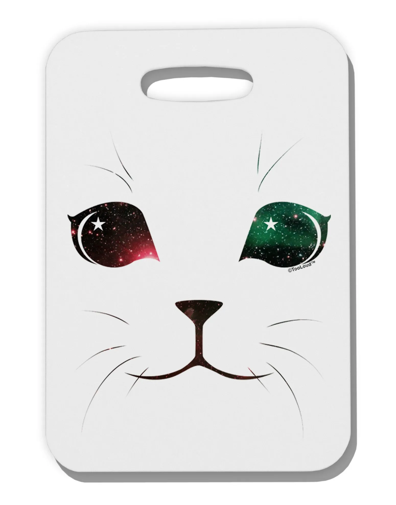 Adorable Space Cat Thick Plastic Luggage Tag by