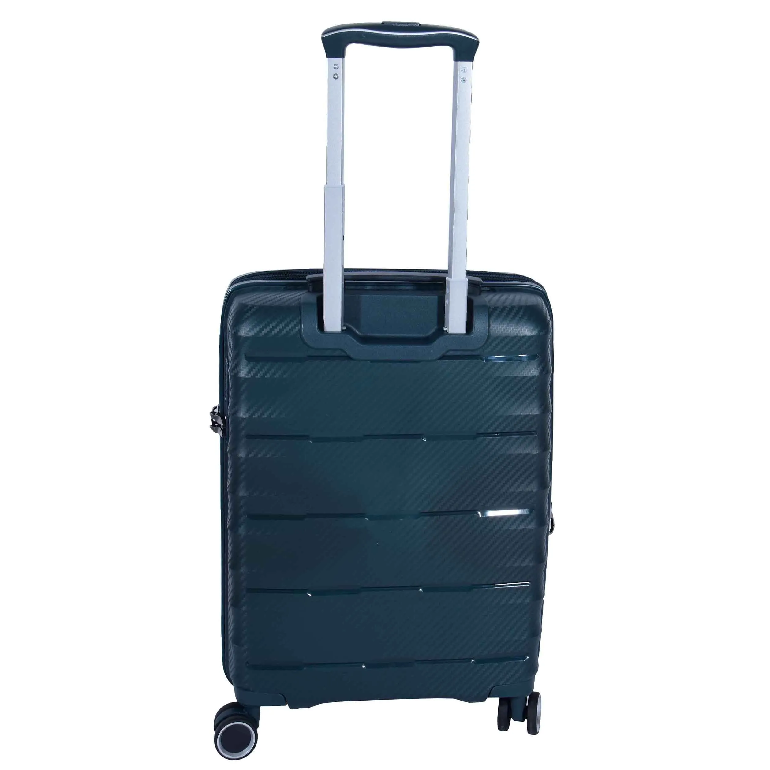 Cabin Size 8 Wheeled Expandable ABS Luggage Pluto Green