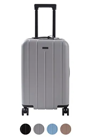 Carry On Luggage Lightweight Suitcase Spinner (Grey)