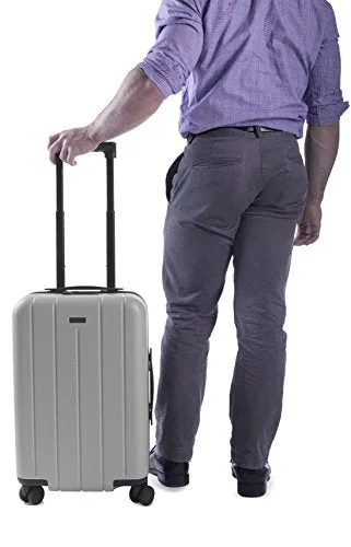 Carry On Luggage Lightweight Suitcase Spinner (Grey)