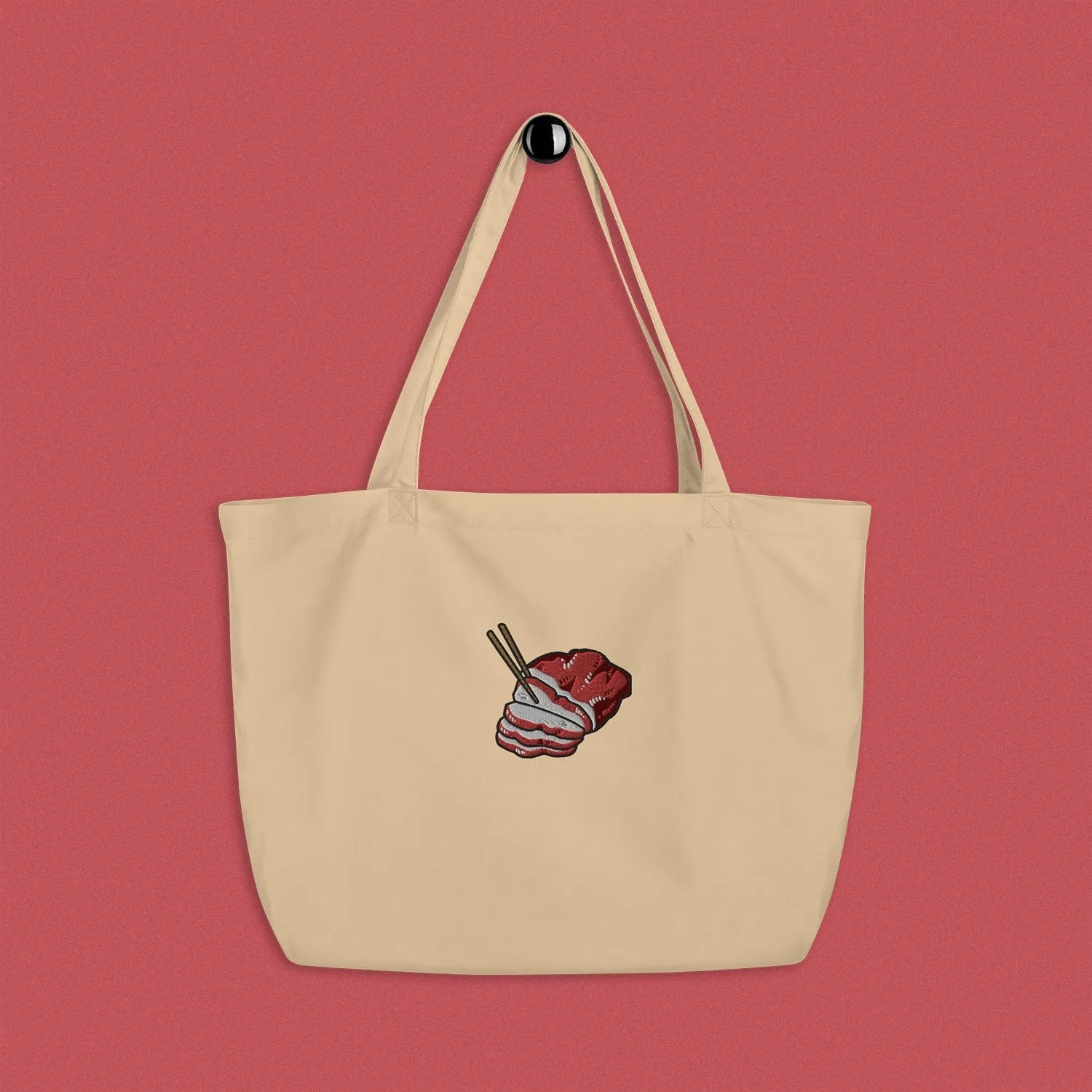 Char Siu Embroidered Large Tote