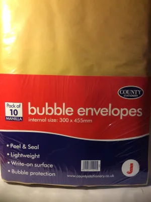County bubble J Jiffy bags-J-300x455mmX10-20%code-155