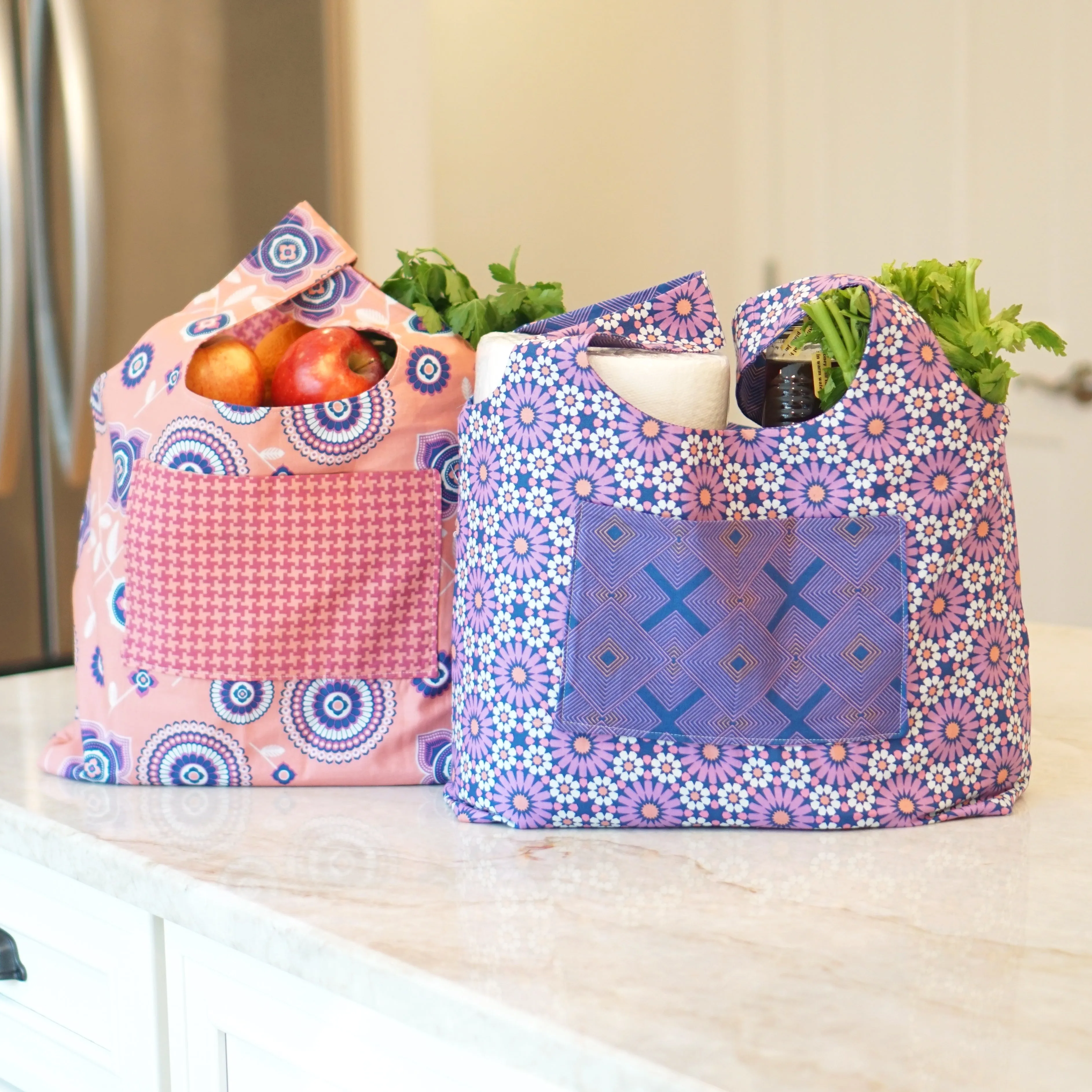 Foldable Shopping Tote - Beginner Sewing Pattern & Video Tutorial