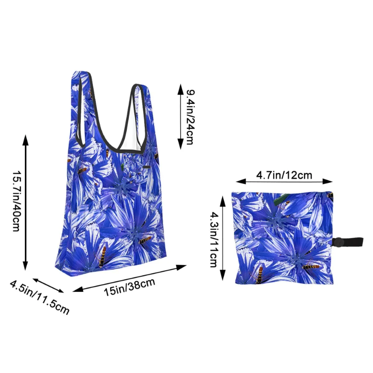 Folding Shopping Bag (polyester with storage pouch) Chicory 1