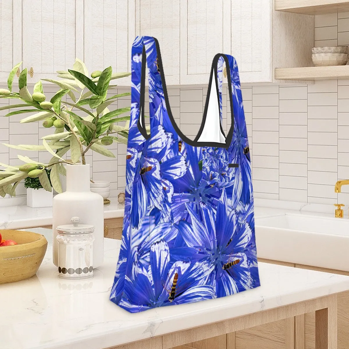 Folding Shopping Bag (polyester with storage pouch) Chicory 1