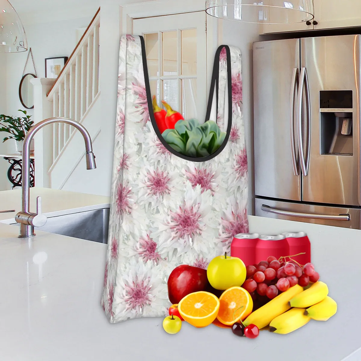 Folding Shopping Bag (Polyester with storage pouch) Cornflower 1