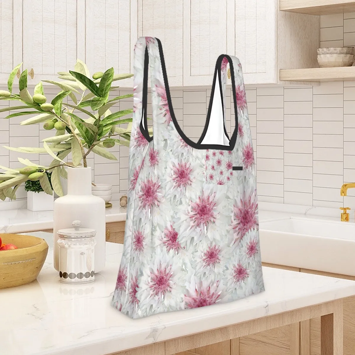 Folding Shopping Bag (Polyester with storage pouch) Cornflower 1