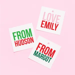 *Holiday* Love/From Personalized Gift Tag or Sticker