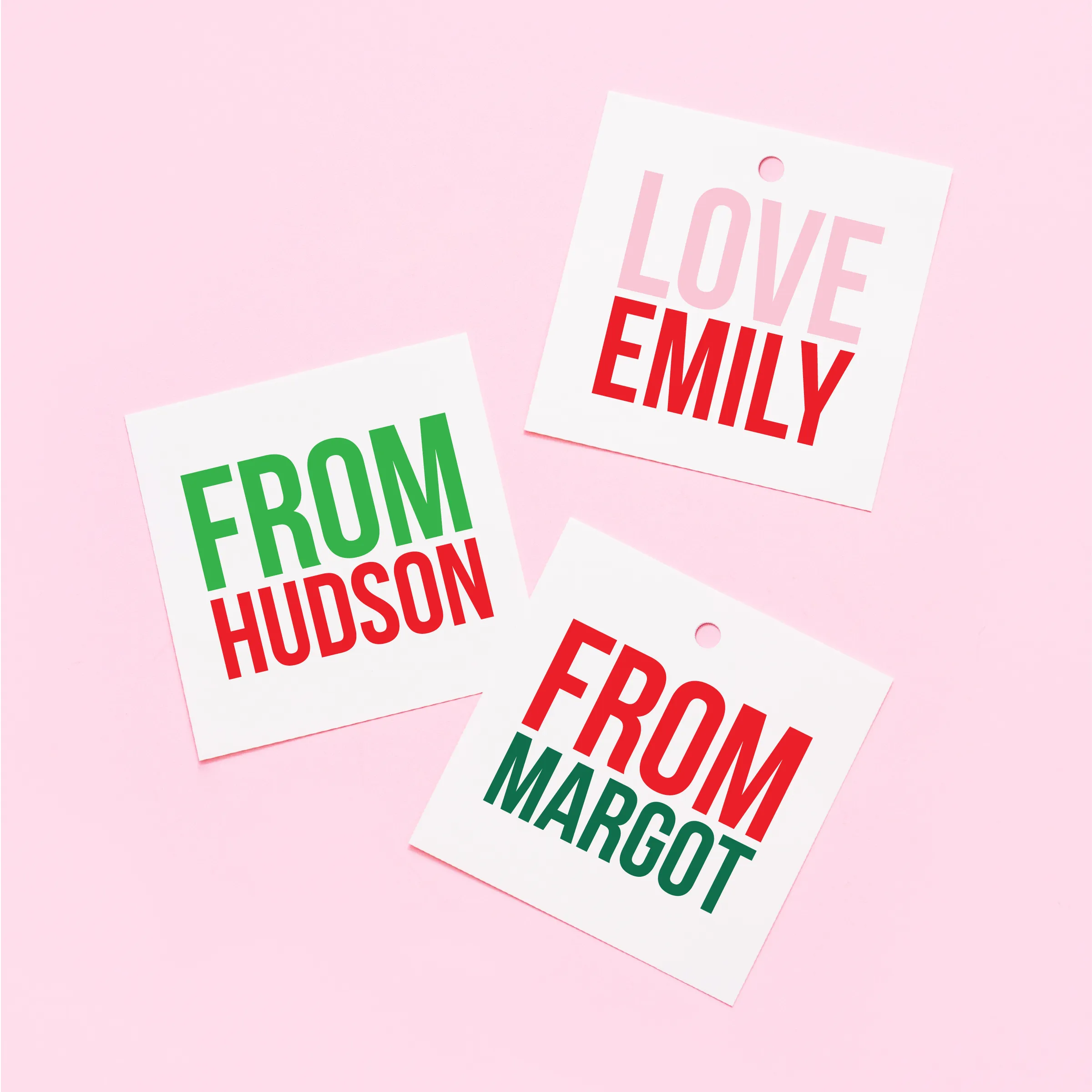 *Holiday* Love/From Personalized Gift Tag or Sticker
