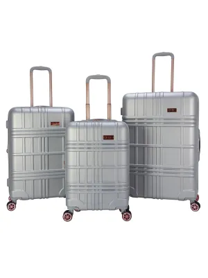 Jewel Plaid Luggage Collection in Silver