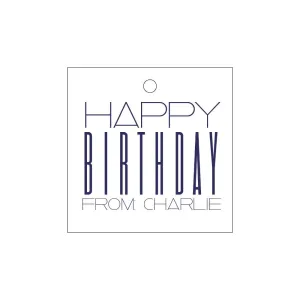 Letterpress Gift Tag Birthday 3