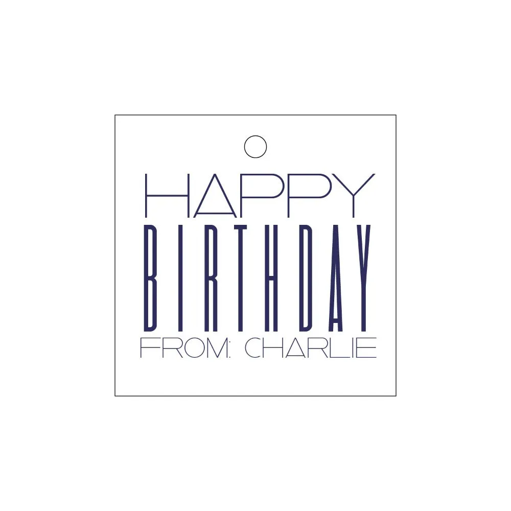 Letterpress Gift Tag Birthday 3