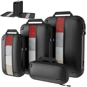 Premium Compression Packing Cubes Double-Sided / Clean Dirty  - Bag Factor Dual-Sided Luggage Organizer Set for Travel