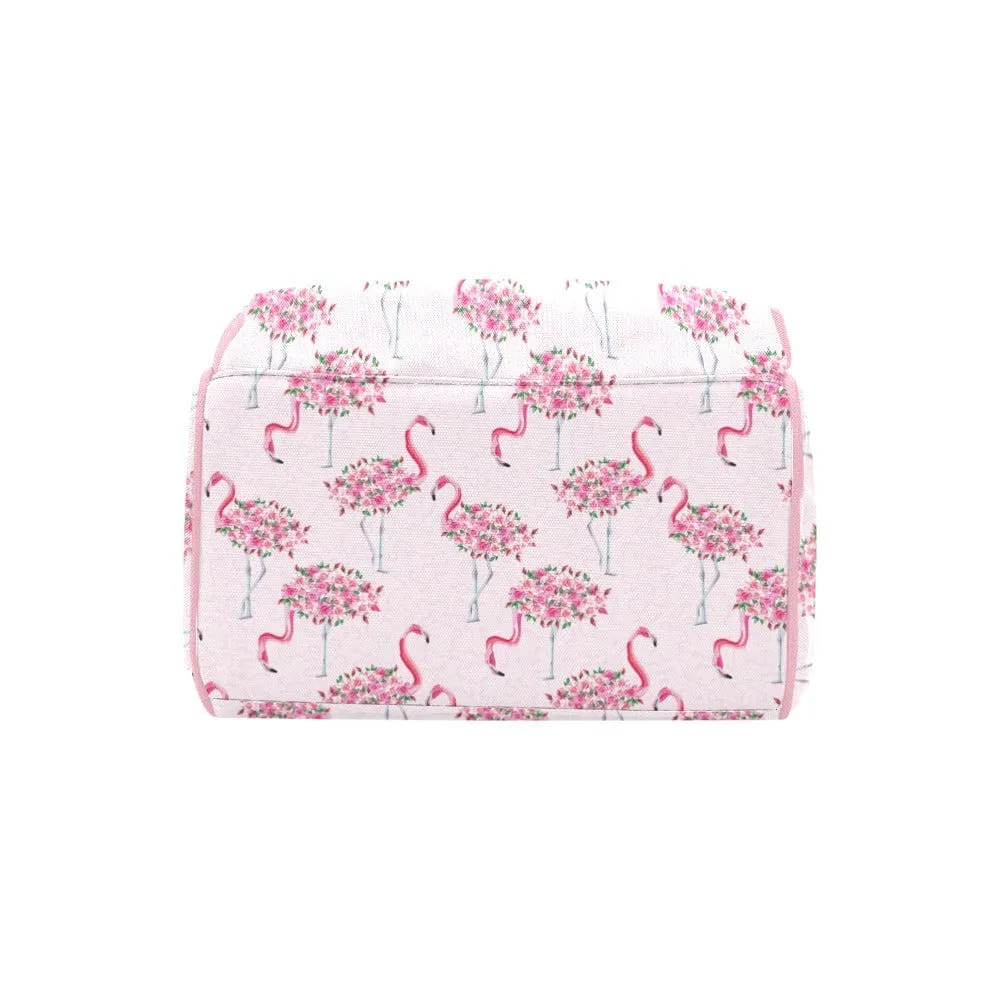 Rosy Flamingo Multifunctional Diaper Backpack Bag