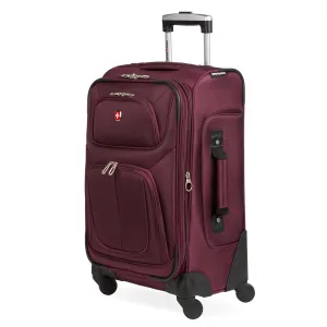 SwissGear Expandable 21-Inch Carry-On Luggage, Merlot