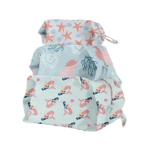 Under the Sea 3D Zip Pouch, Set of 3