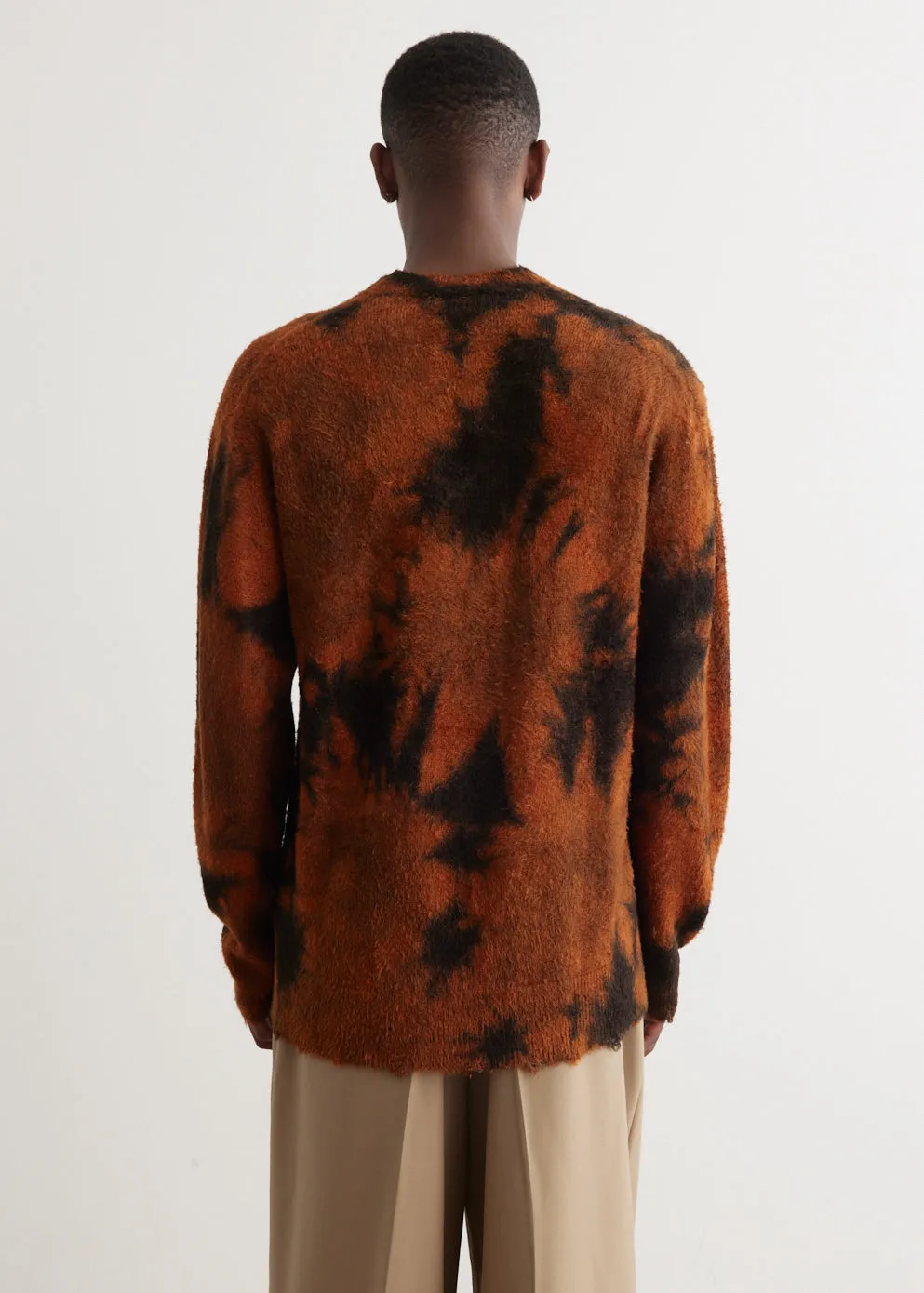 Uneven Garment Dye Crewneck Knit