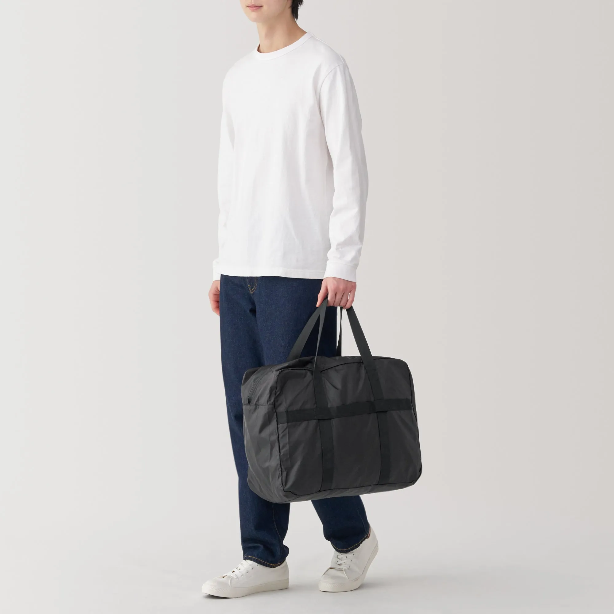 Water Repellent Wide Boston Bag